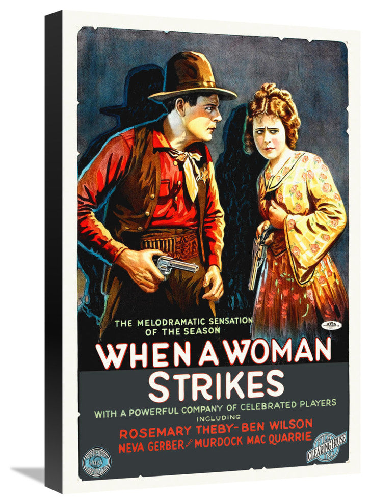 "When A Woman Strikes, 1919" Canvas Giclee by Hollywood Photo Archive, 16"x24"