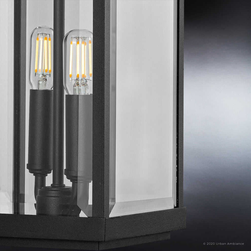 Luxury Transitional Wall Sconce, Midnight Black