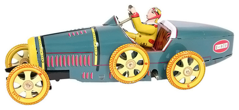 Collectible Bugatti Racecar Tin Toy
