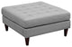 Empress Upholstered Large Ottoman, Light Gray