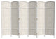 6' Tall Diamond Weave Fiber Room Divider, White, 6 Panel