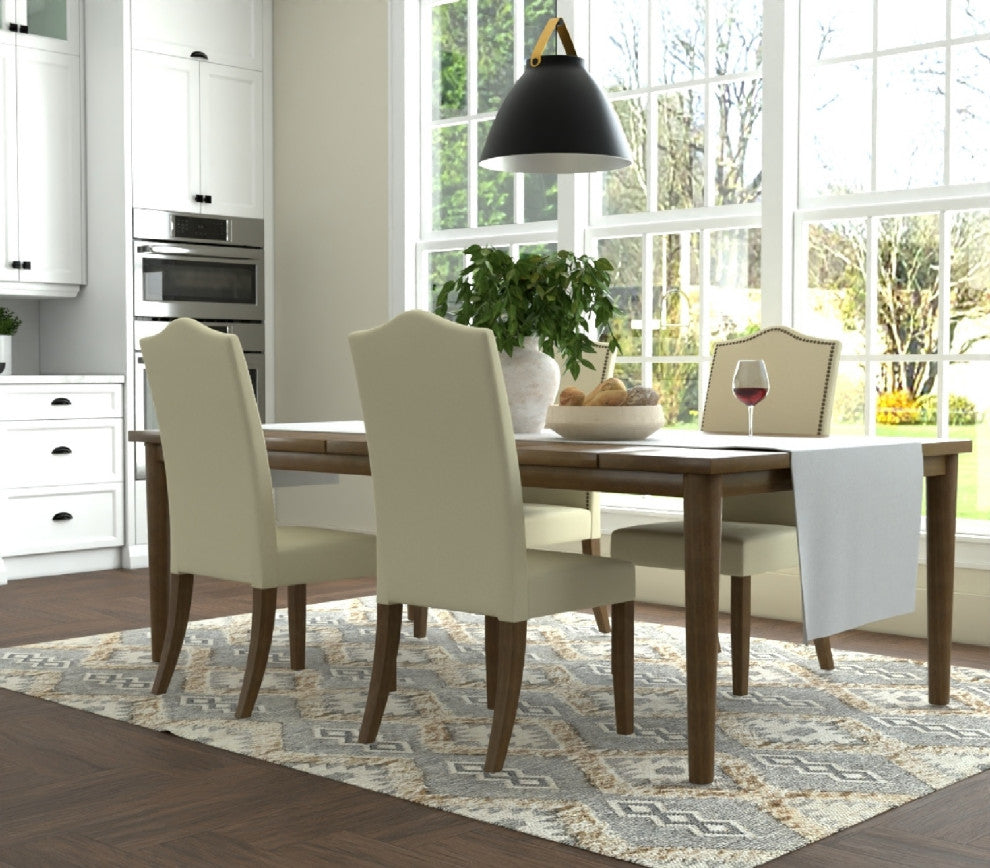 Emily Nailhead Parsons Upholstered Chair, Harvest Oak/Cream