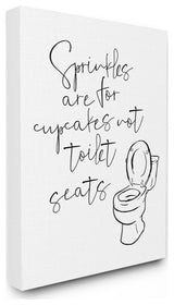 Sprinkles Funny Ink Drawing Bathroom Design, 24"x30"