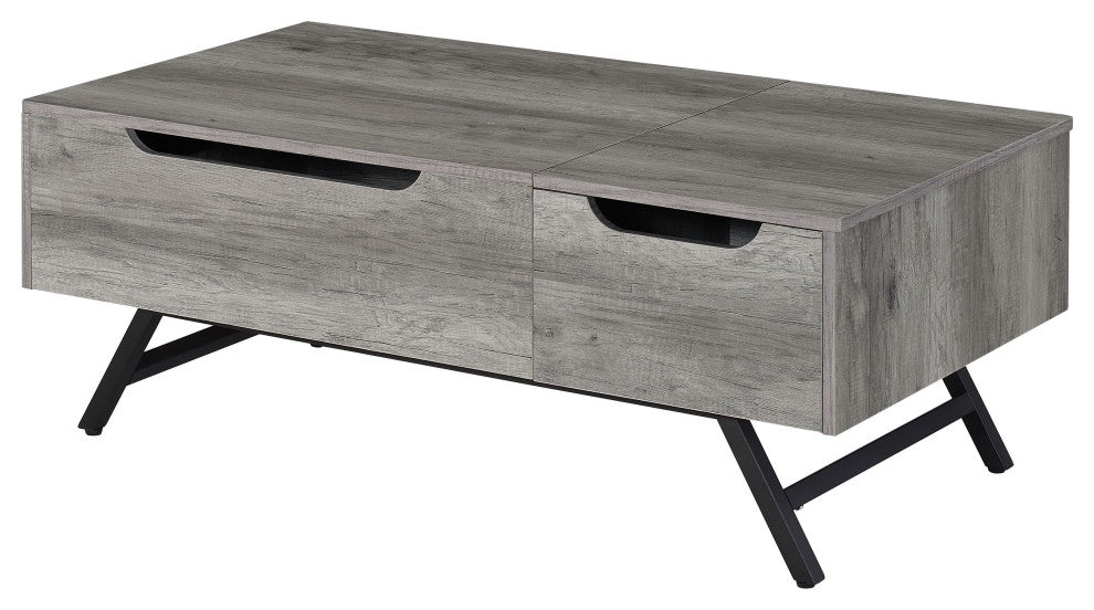 ACME Throm Coffee Table WithLift Top, Gray Oak Finish