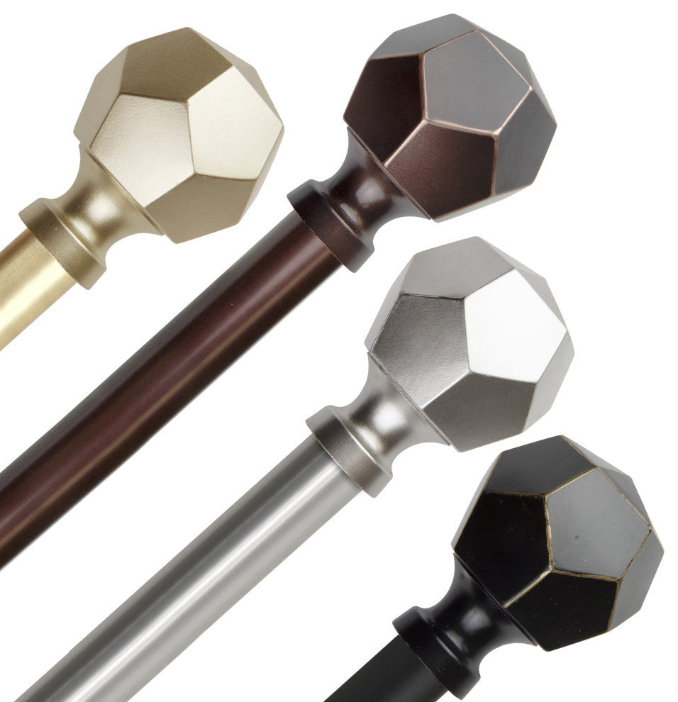 Theobald 1" Curtain Rod, Bronze, 28-48"