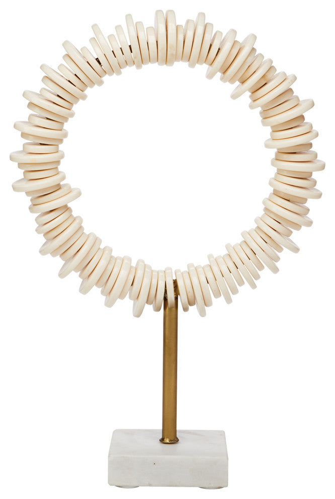Arena Ring Sculptures (Set of 2), Cream Resin