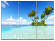 "Corals Island Under Blue Sky" Canvas Wall Art, 3 Panels, 36"x28"