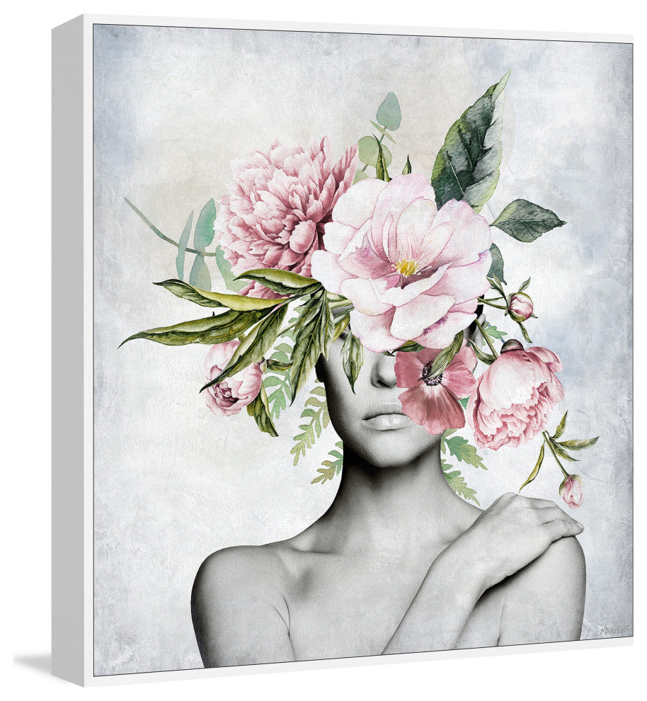 "Confidence Is Beautiful" Floater Framed Painting Print on Canvas, 18x18