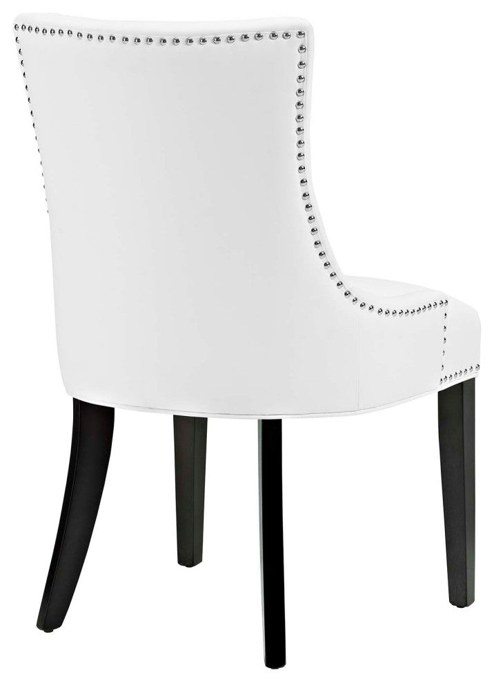 Marquis Dining Chair Faux Leather Set of 2, White