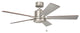 52" Bowen Fan, Brushed Nickel/Walnut/Silver Blade