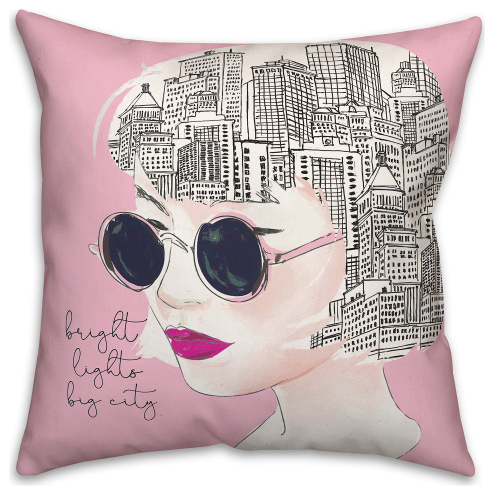 City On My Mind Sketch 18x18 Spun Poly Pillow