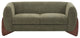 CKH 63" Upholstered Boucle Fabric Sherpa Loveseat, Olive Green