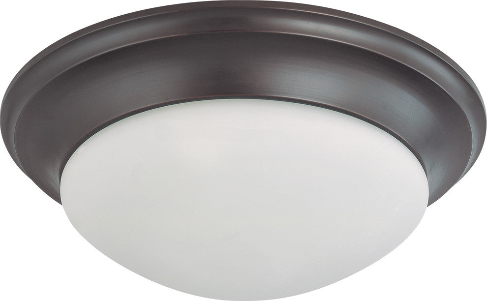 Nuvo 3-Light Close-to-Ceiling Light Fixture, Mahogany Bronze