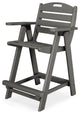 Polywood Nautical Counter Chair, Slate Gray