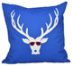 Cool Dude, Decorative Holiday Animal Print Pillow, Royal Blue, 26"x26"