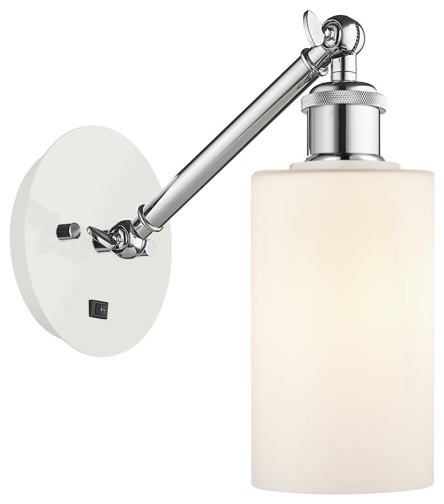 Innovations 317-1W-WPC-G801-LED 1-Light Sconce, White and Polished Chrome