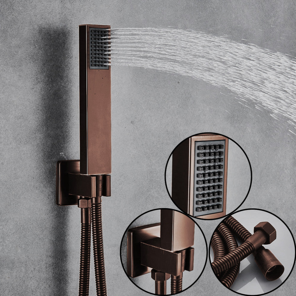 Diadema 20"X40" Large Oil Rubbed Bronze Solid Brass LED Rain Shower Head