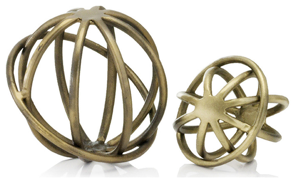 HomeRoots 6" x 6" x 5" Bronze Gold Small Sphere