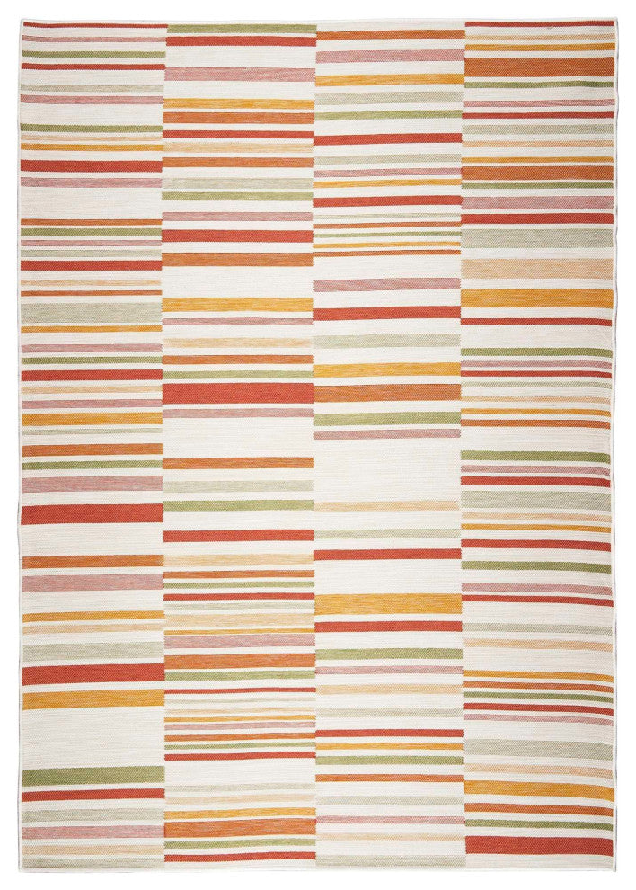 Plaza Lines Area Rug, Tropical, 6'7"x9'4"