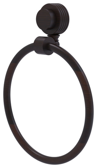 Venus Towel Ring With Groovy Accent, Venetian Bronze