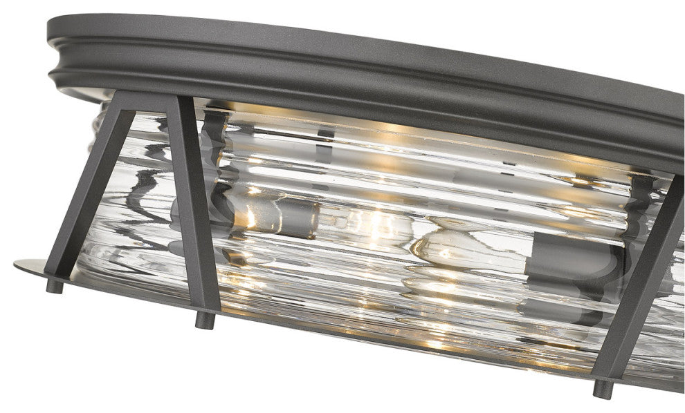 Zlite 491F4-BRZ 4-Light Flush Mount, Clear