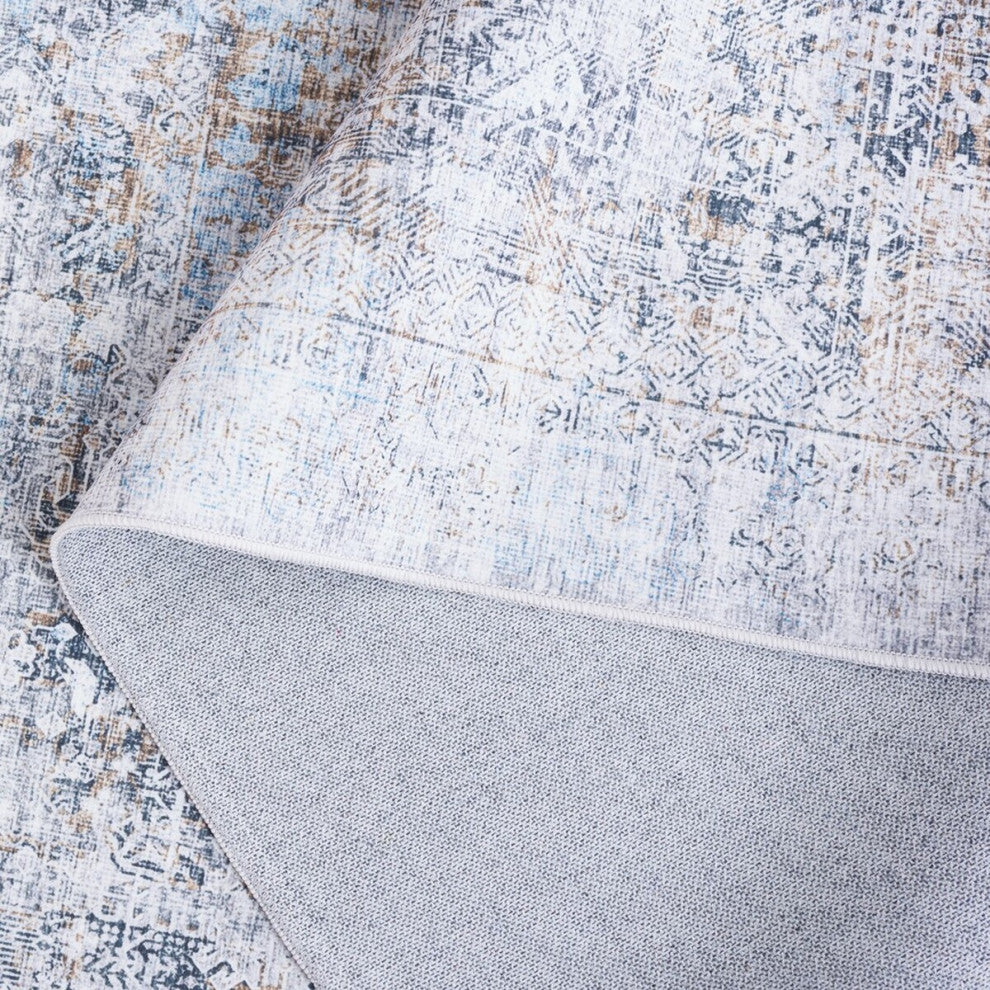 Safavieh Arizona Machine-Washable Collection ARZ539 Rug, Beige/Charcoal, 4'x6'