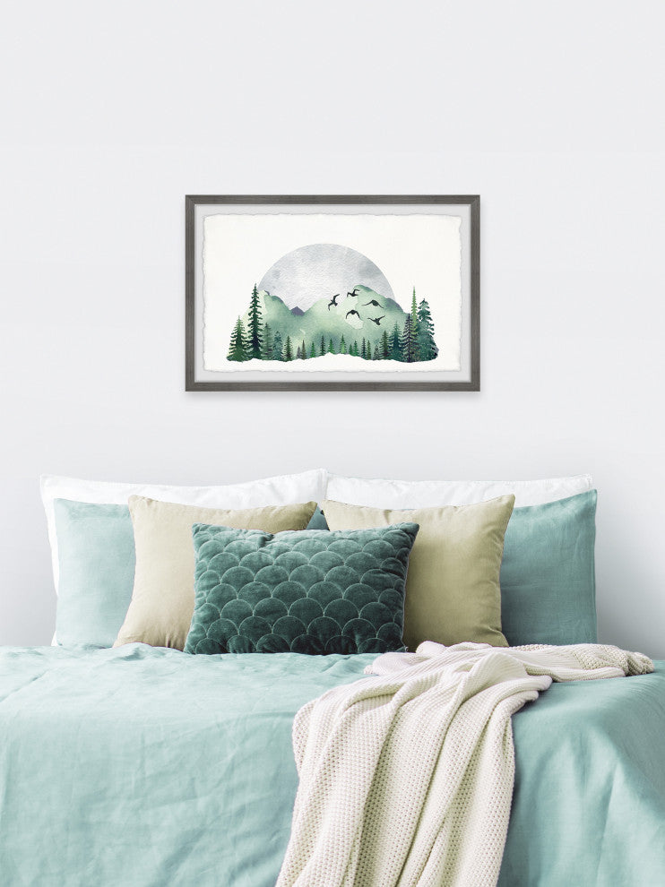 "Serene Forest" Framed Painting Print, 18x12