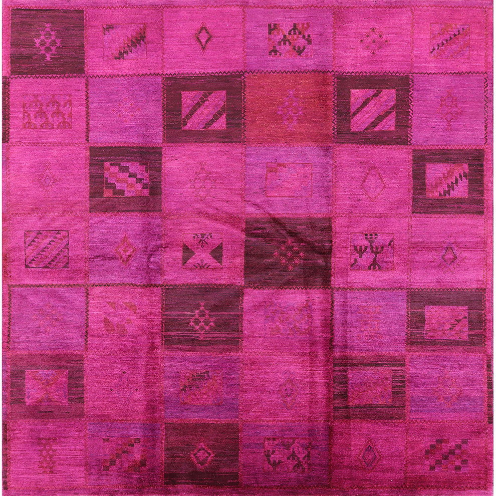 Ahgly Company Indoor Square Mid-Century Modern Area Rugs, 5' Square