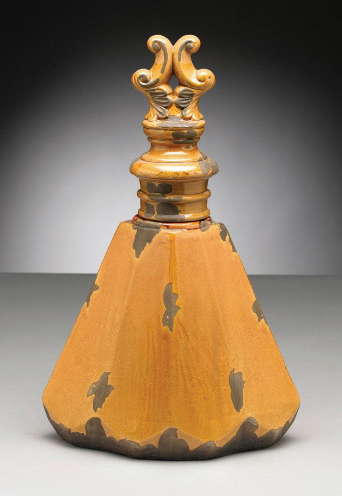 Hannes 21" Ceramic Decorative Bottle, Gold