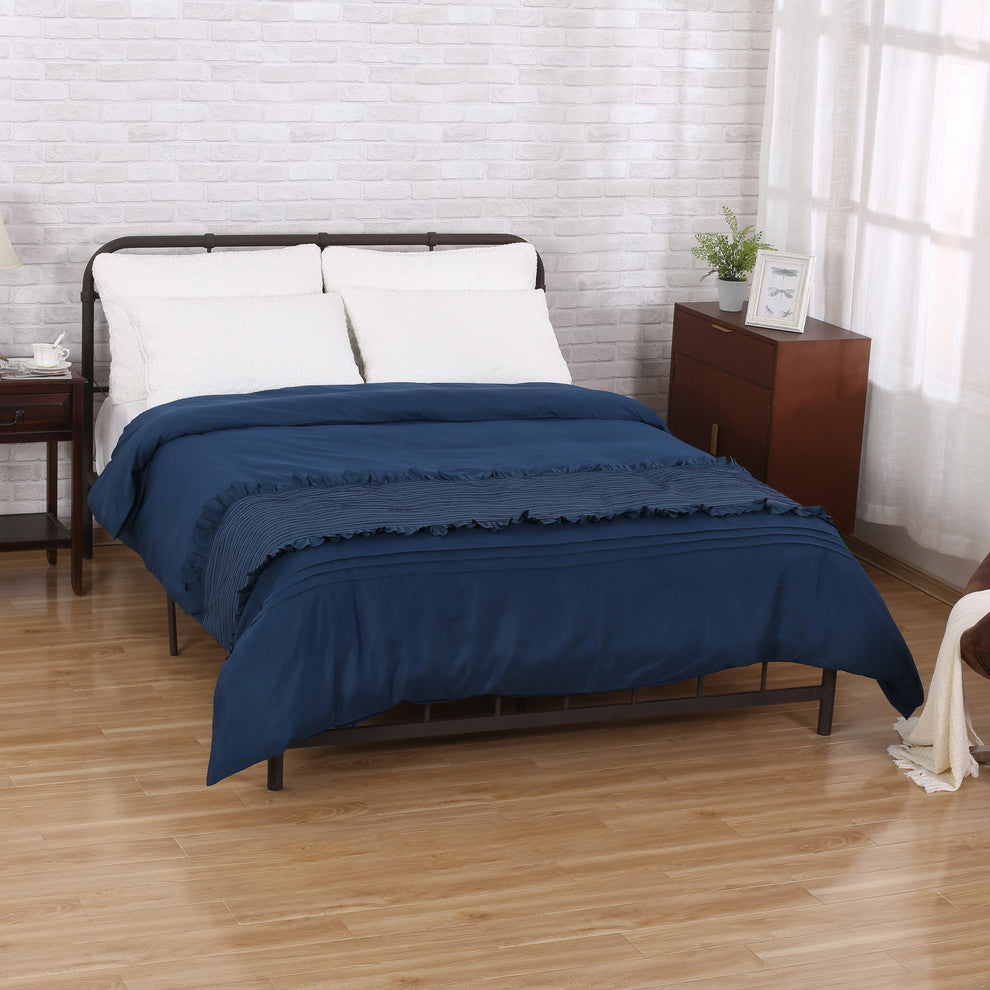 Arian Queen Size Fabric Duvet, Navy