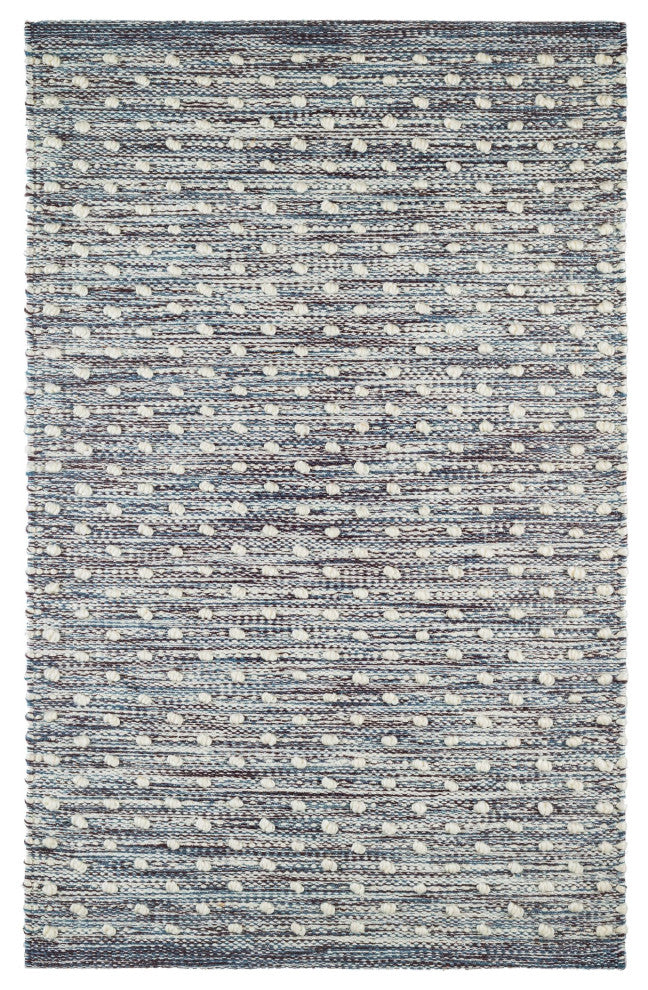 Dash & Albert Hobnail Blue Handwoven Performance Rug, Blue, 2' x 3'