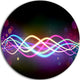 Multi-Colored Tangled Lines, Abstract Digital Disc Metal Wall Art, 11"