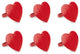 DII Red Heart Napkin Ring, Set of 6