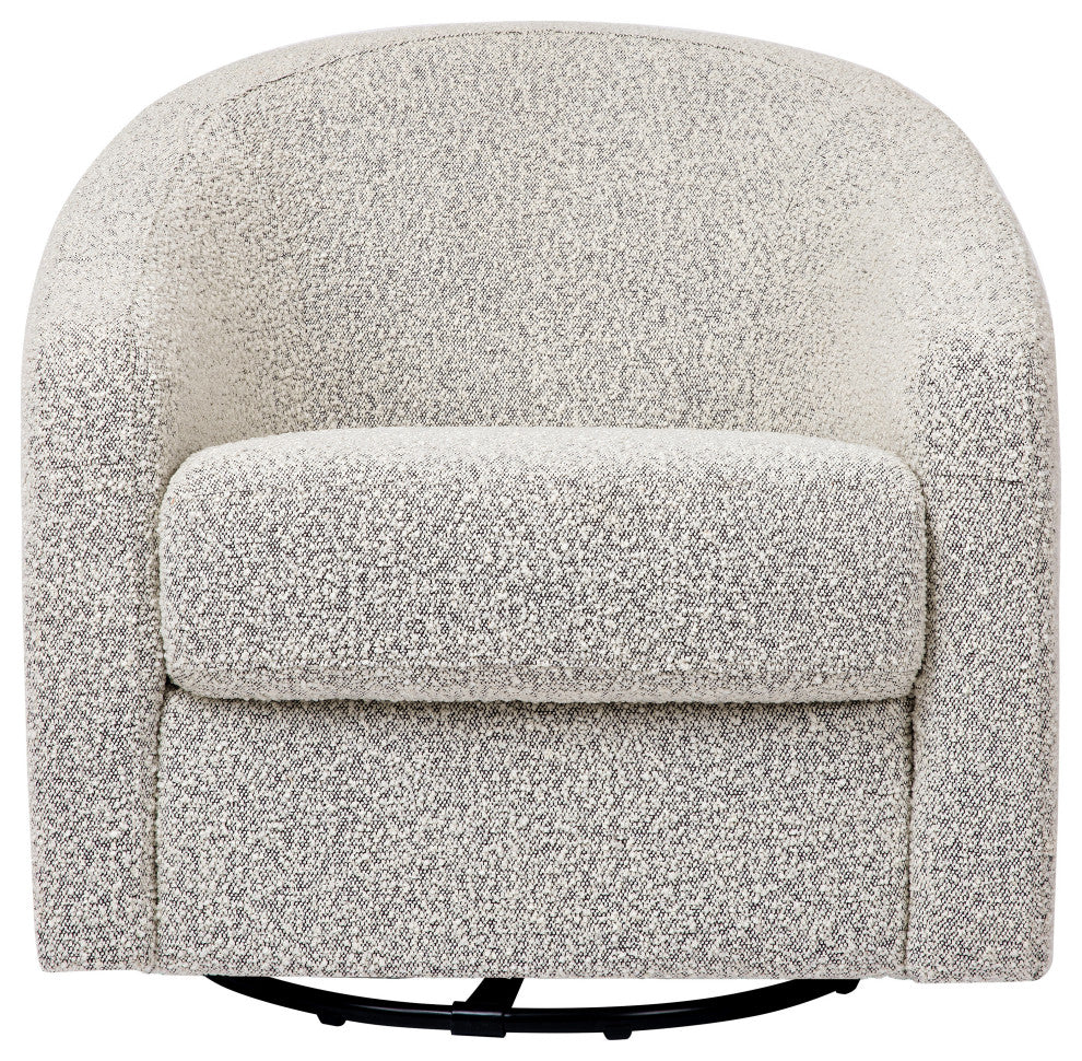 Madison Swivel Glider, Black White Boucle