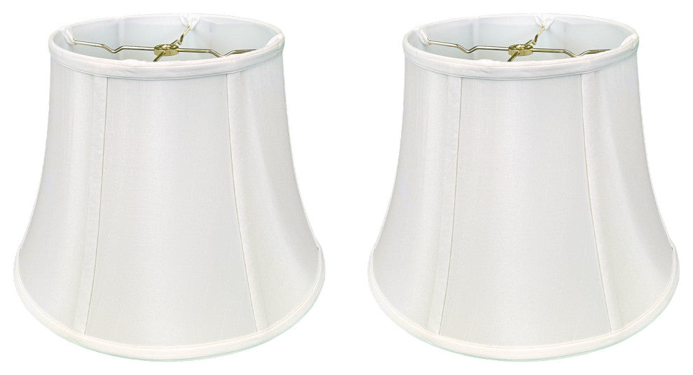 Royal Designs Modified Bell Lamp Shade, White, 11x18x13.5, Set of 2