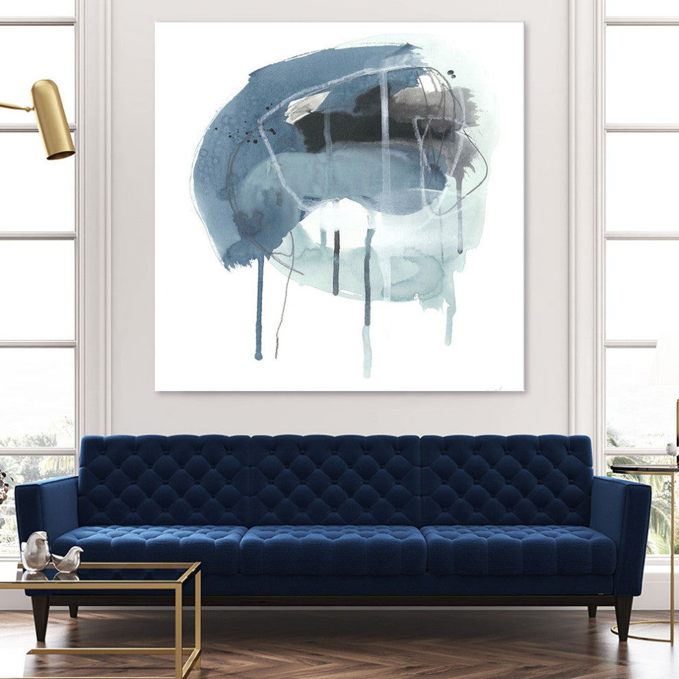 "Incidental Indigo IV" Fine Art Giant Canvas Print, 54"x54"