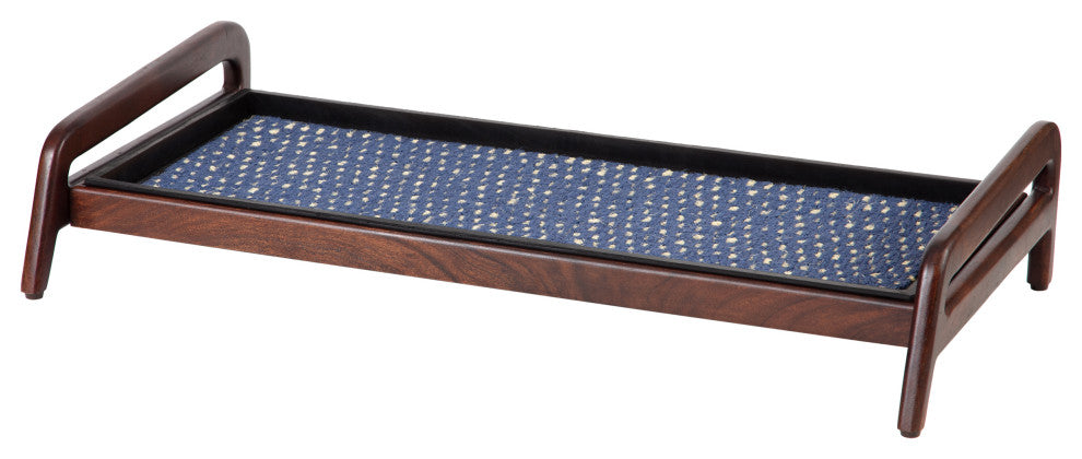 Single-Tier Brown Stand With 3-Pair Rubber Boot Tray K.C. Whistle