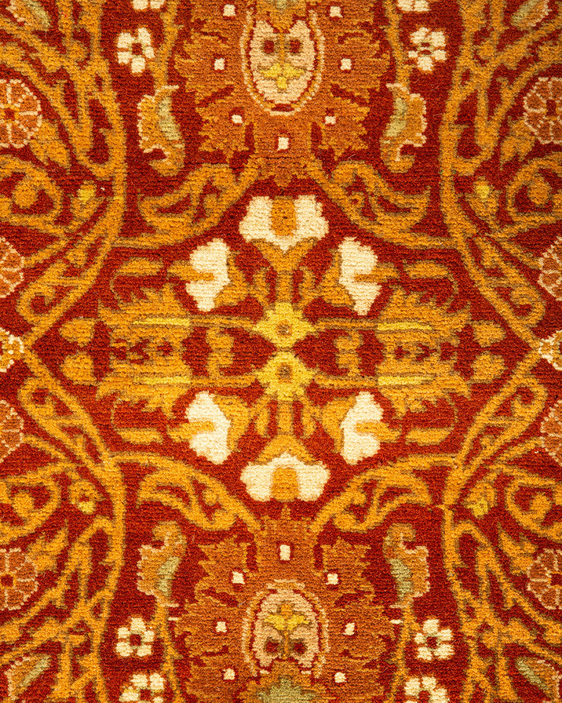 Mogul, One-of-a-Kind Hand-Knotted Area Rug Orange, 3'1"x13'4"
