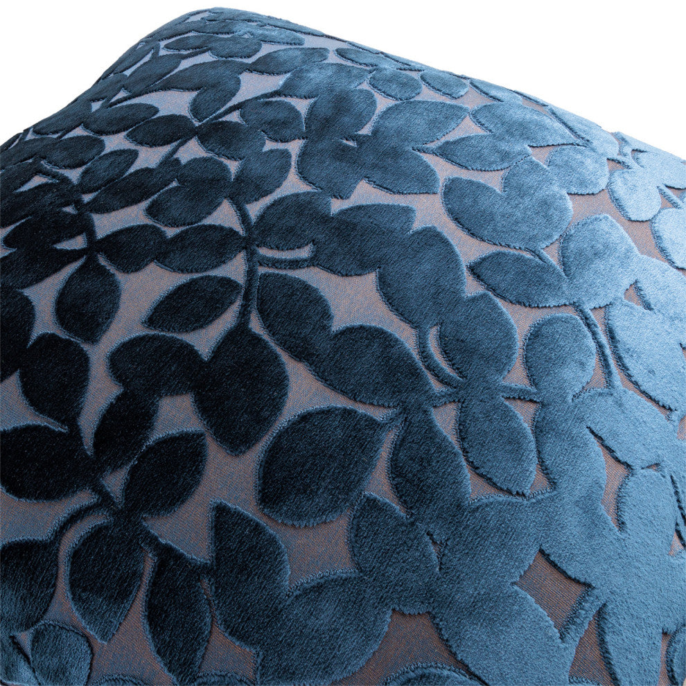 Blue My Mind Larkin 13"x24" Velvet Oblong Pillow, Set of 2, Sapphire