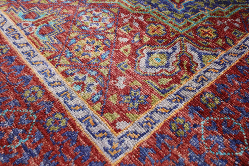 2' 8" X 8' 8" Runner Handmade Mamluk Geometric Wool Rug - Q12289