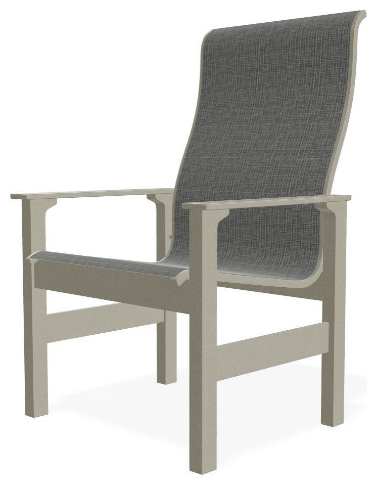 Leeward Sling Outdoor Armchair, Anchor/Storm