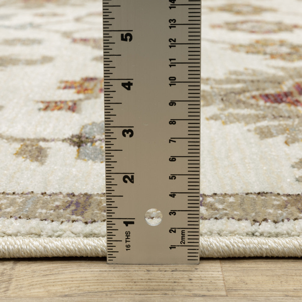 Adeline Persian Inspired Ivory/ Multi Area Rug Runner 2'3" x 8'