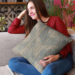 Plutus Blue Diamond Jacquard Luxury Throw Pillow, 20"x30"