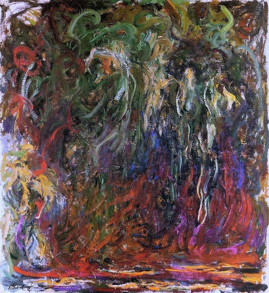 Claude Oscar Monet Weeping Willow, Giverny - 20" x 20" Premium Canvas Print