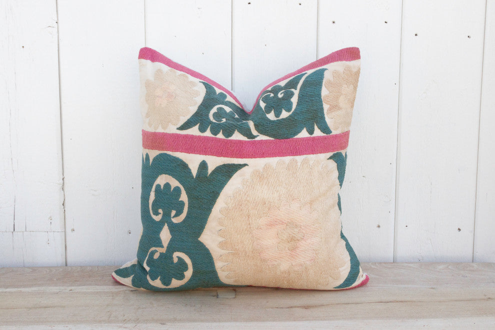 Peach Vintage Suzani Pillow