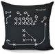 Reverse!, Geometric Print Pillow, Black, 26" x 26"