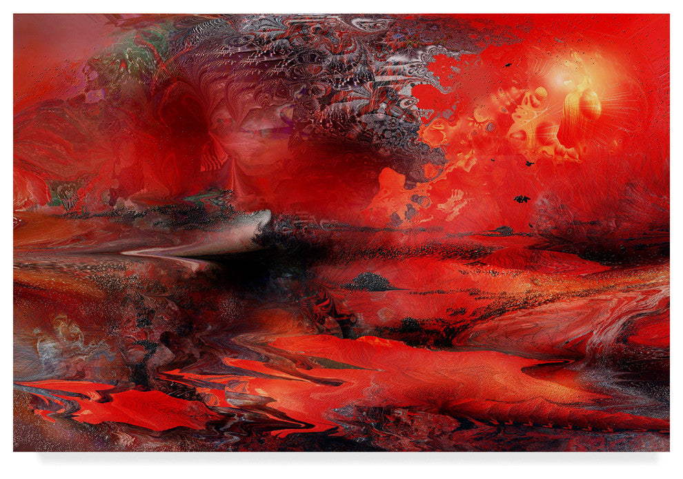 "Volcano Planet Red" by RUNA, Canvas Art, 16"x24"