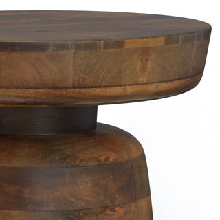 Robbie SOLID MANGO WOOD Accent Table, Walnut Brown