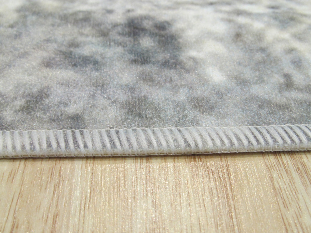 Gray Distressed Bohemian Moderno Medallion Rug, 5' 3 X 7' 6