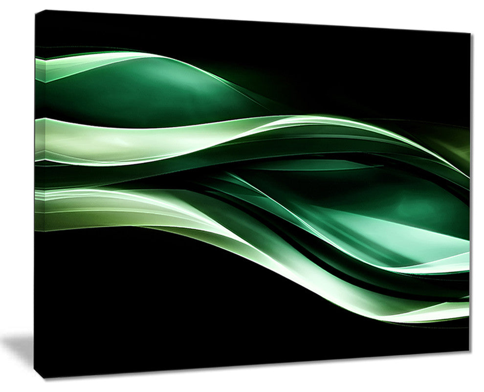 "Glittering Green Pattern" Abstract Digital Art Canvas Print